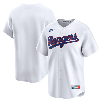 Texas Rangers Nike White Cooperstown Collection Limited Jersey
