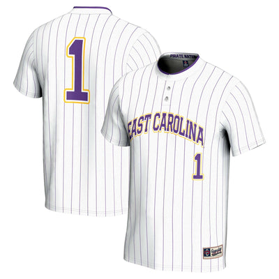 #1 ECU Pirates GameDay Greats Lightweight Softball Jersey - White