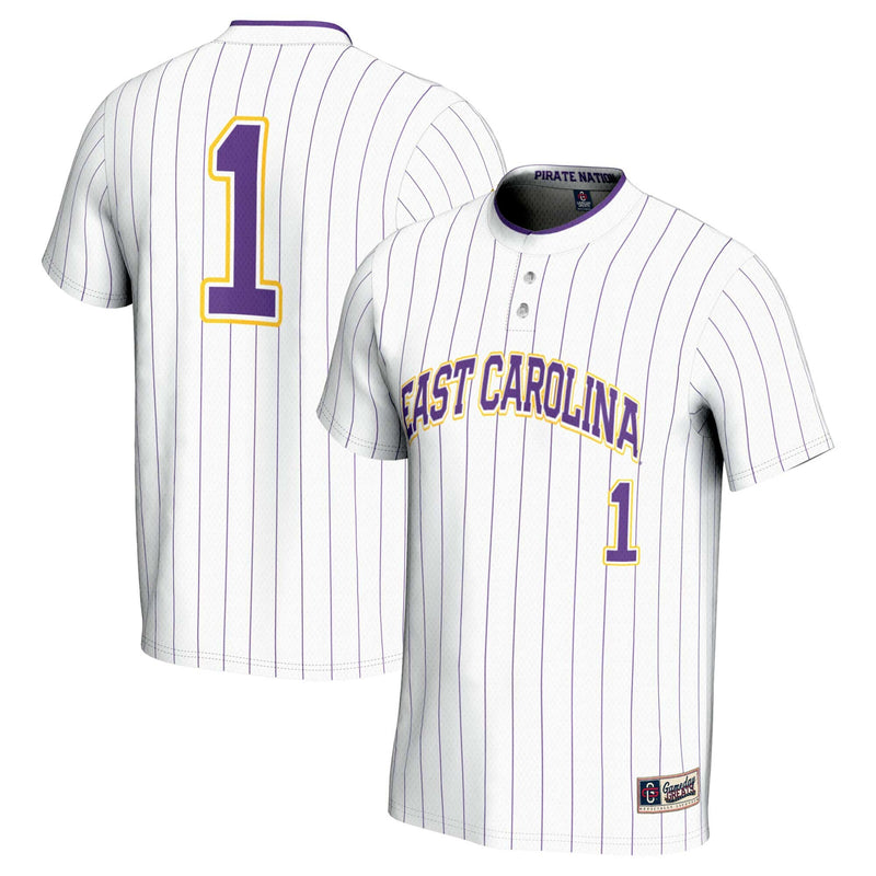 #1 ECU Pirates GameDay Greats Lightweight Softball Jersey - White