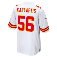 Kansas City Chiefs George Karlaftis Nike White Away Game Player Jersey