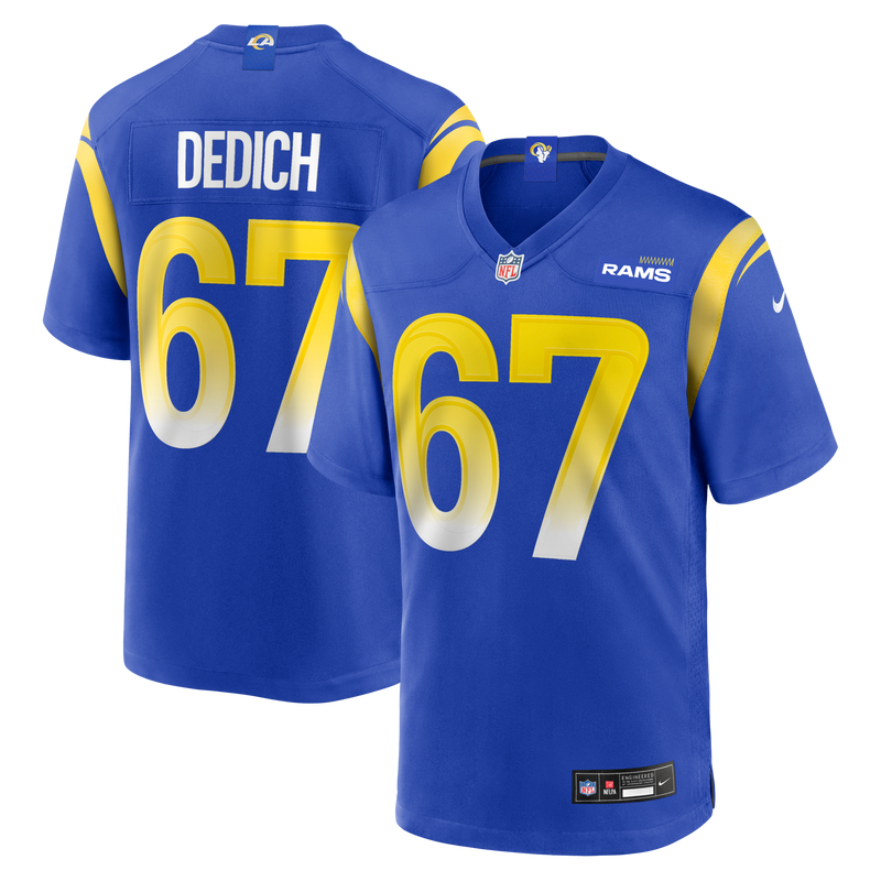 Los Angeles Rams Justin Dedich Nike Royal Game Jersey