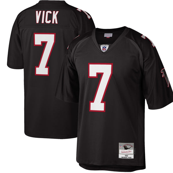 Atlanta Falcons Michael Vick Mitchell & Ness Black Big & Tall 2002 Retired Player Replica Jersey