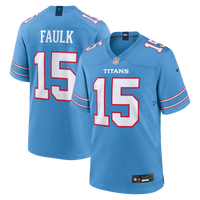 Tennessee Titans Keldric Faulk Nike Light Blue Team Game Jersey