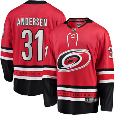 Carolina Hurricanes Frederik Andersen Fanatics Red Alternate Breakaway Player Jersey