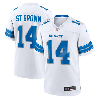 Detroit Lions Amon-Ra St. Brown Nike White Game Jersey