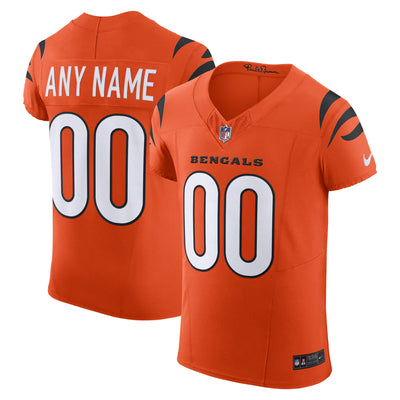Cincinnati Bengals Nike Orange Alternate Vapor F.U.S.E. Elite Custom Jersey