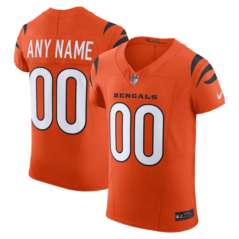Cincinnati Bengals Nike Orange Alternate Vapor F.U.S.E. Elite Custom Jersey
