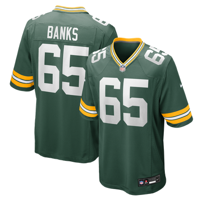 Green Bay Packers Aaron Banks Nike Green Team Game Jersey