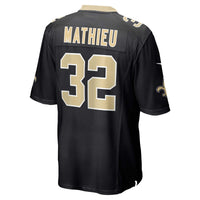 New Orleans Saints Tyrann Mathieu Nike Black Game Jersey