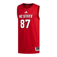 #87 NC State Wolfpack adidas Replica Basketball Jersey - Red