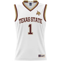 #1 Texas State Bobcats GameDay Greats Lightweight Basketball Jersey - White