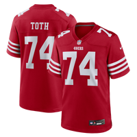 San Francisco 49ers Brett Toth Nike Scarlet Team Game Jersey