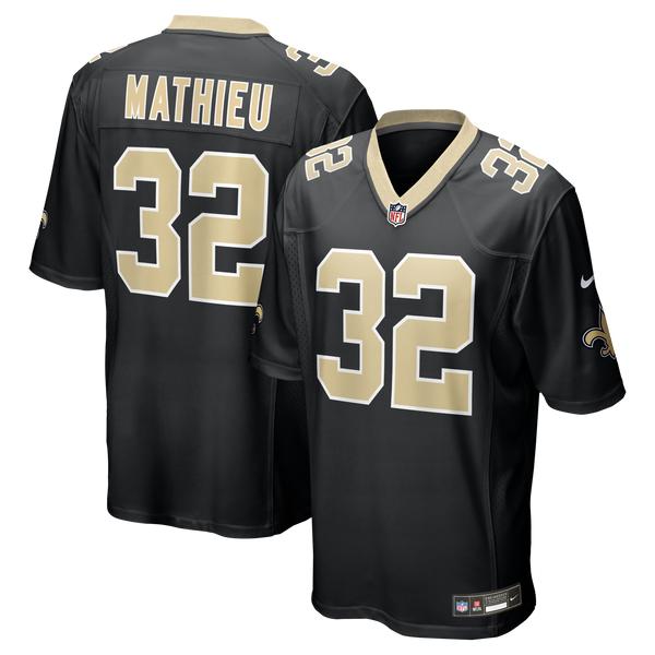 New Orleans Saints Tyrann Mathieu Nike Black Game Jersey