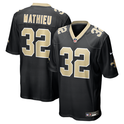 New Orleans Saints Tyrann Mathieu Nike Black Game Jersey