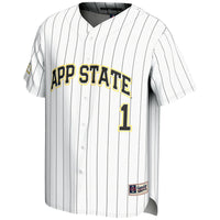 #1 Appalachian State Mountaineers GameDay Greats Lightweight Baseball Jersey - White