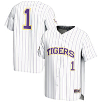 GameDay Greats #1 White LSU Tigers Lightweight Baseball Jersey