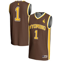#1 Wyoming Cowboys GameDay Greats Lightweight Basketball Jersey - Brown