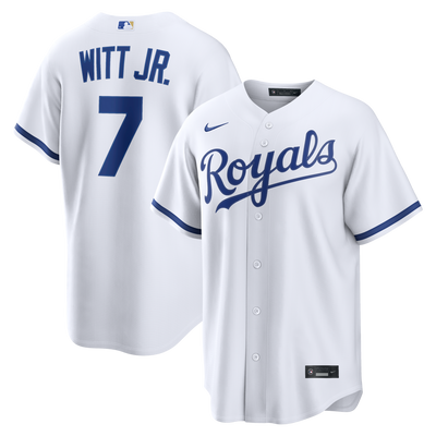 Kansas City Royals Bobby Witt Jr. Nike White Home Replica Jersey
