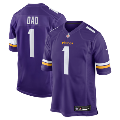 Minnesota Vikings Number 1 Dad Nike Purple Game Jersey