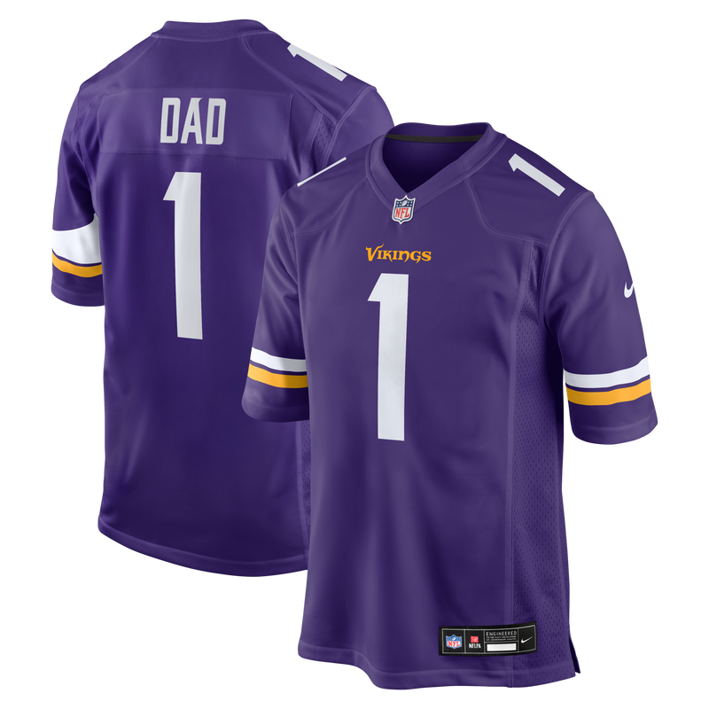 Minnesota Vikings Number 1 Dad Nike Purple Game Jersey
