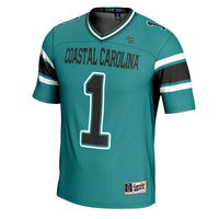 #1 Coastal Carolina Chanticleers GameDay Greats Football Jersey - Teal