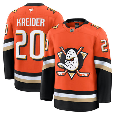 Anaheim Ducks Chris Kreider Fanatics Orange Home Premium Jersey