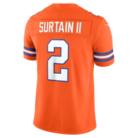 Denver Broncos Pat Surtain II Nike Orange Alternate Mile High Collection 1977 Throwback Vapor F.U.S.E. Stitched Limited Jersey