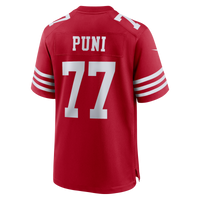 San Francisco 49ers Dominick Puni Nike Scarlet Team Game Jersey