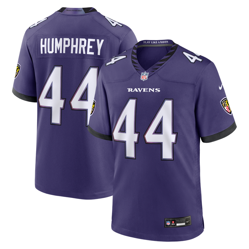 Baltimore Ravens Marlon Humphrey Nike Purple Team Game Jersey