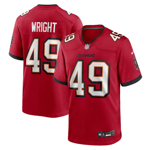 Tampa Bay Buccaneers Owen Wright Nike Red Team Game Jersey