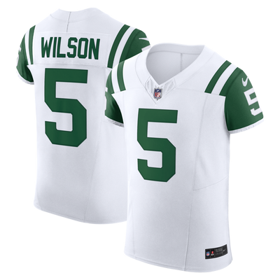 New York Jets Garrett Wilson Nike White Classic Alternate Vapor F.U.S.E. Elite Jersey