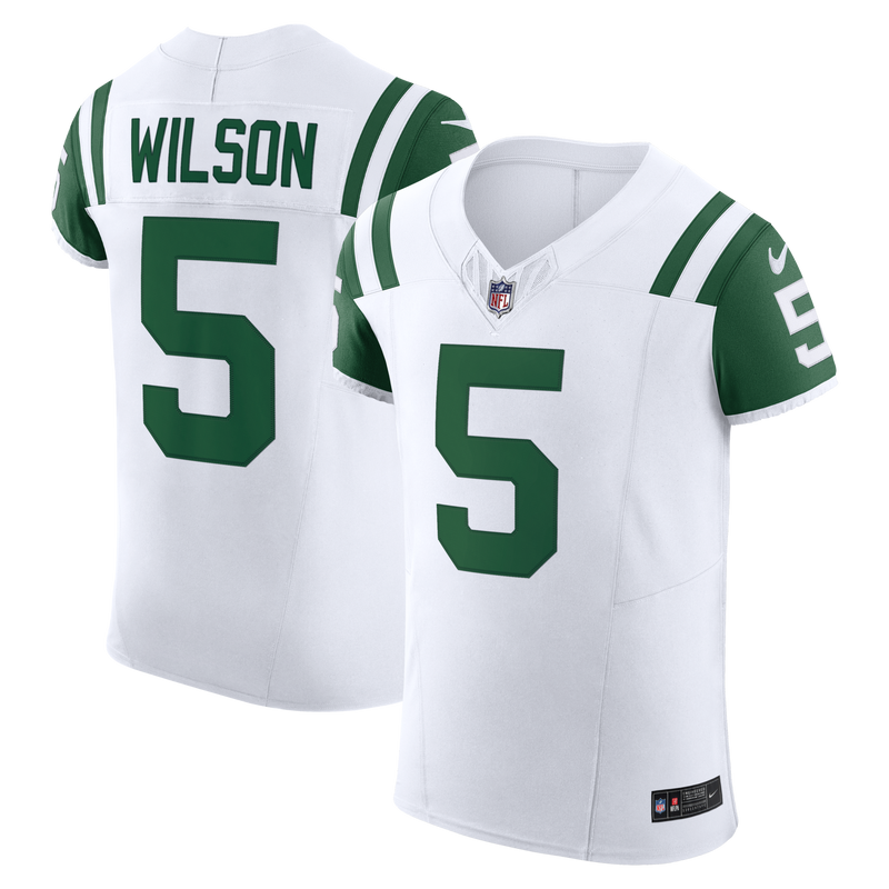 New York Jets Garrett Wilson Nike White Classic Alternate Vapor F.U.S.E. Elite Jersey