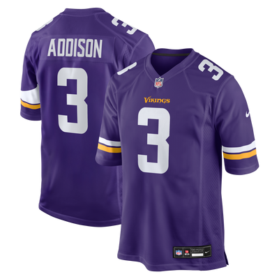 Minnesota Vikings Jordan Addison Nike Purple Game Jersey