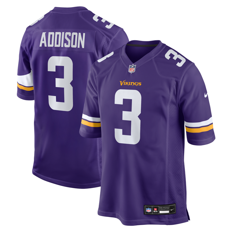 Minnesota Vikings Jordan Addison Nike Purple Game Jersey