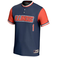 #1 Illinois Fighting Illini GameDay Greats Lightweight Softball Jersey - Navy