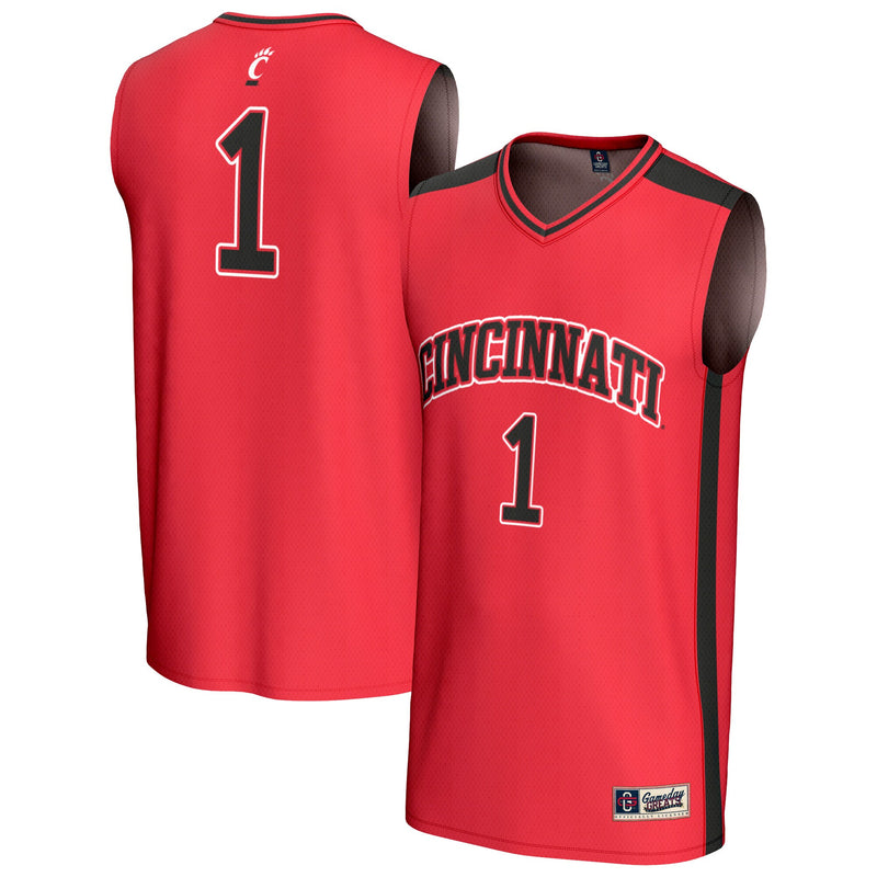 #1 Cincinnati Bearcats GameDay Greats Lightweight Collegiate Basketball Fashion Jersey - Red