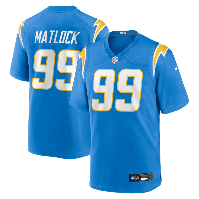 Los Angeles Chargers Scott Matlock Nike Powder Blue Team Game Jersey