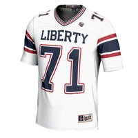 #71 Liberty Flames GameDay Greats Football Jersey – White