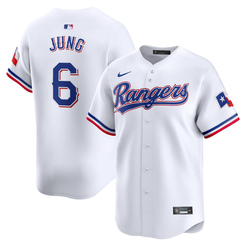 Texas Rangers Josh Jung Nike White Home Limited Player Jersey