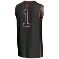 #1 Washington State Cougars GameDay Greats Lightweight Basketball Jersey - Black