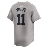 New York Yankees Anthony Volpe Nike Gray Away Limited Player Jersey