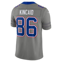 Buffalo Bills Dalton Kincaid Nike Gray Nickel City Vapor F.U.S.E. Stitched Limited Jersey