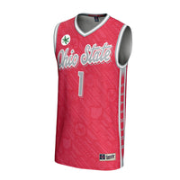 GameDay Greats #1 Scarlet Ohio State Buckeyes Lightweight Highlight Print Basketball Jersey