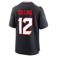 Houston Texans Nico Collins Nike Navy Game Jersey