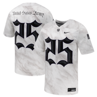 #25 Army Black Knights Nike Army 250 Collection Game Football Jersey - White