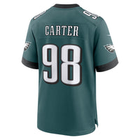 Philadelphia Eagles Jalen Carter Nike Midnight Green Team Game Jersey