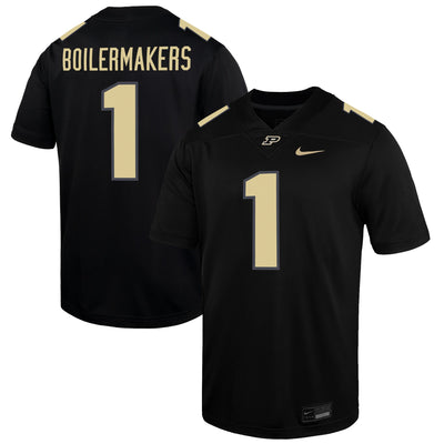 #1 Purdue Boilermakers Nike Alternate Game Jersey - Black