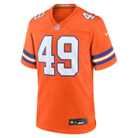 Denver Broncos Dennis Smith Nike Orange Retired Player Alternate Game Jersey