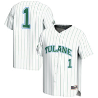 #1 Tulane Green Wave GameDay Greats Lightweight Baseball Jersey - White