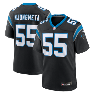 Carolina Panthers Maema Njongmeta Nike Black Team Game Jersey